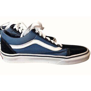 Vans Old Skool Off the Wall Navy Suede and Blue Canvas Women 7 Men 5.5 Casual